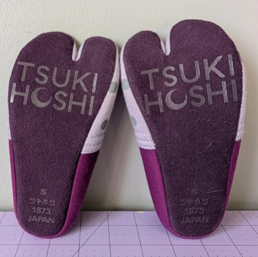 Tsukihoshi Tabi-Tabi Kid's Split-Toe slippers size S (11.5) 7" purple girl's - Picture 5 of 6